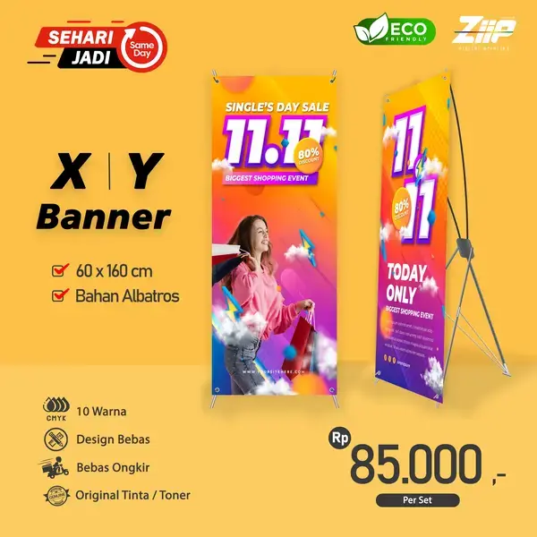 Cetak X Banner | Y Banner | Standing Banner Kilat