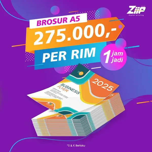 PROMO Cetak Brosur A5 | A5 Kilat